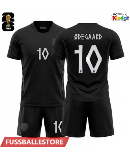 Günstige Norwegen Martin Odegaard #10 Auswärts Trikotsatzt Kinder WM 2026 Kurzarm (+ Kurze Hosen)